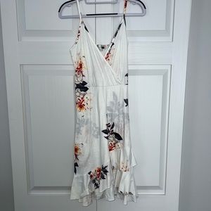White, floral dress.